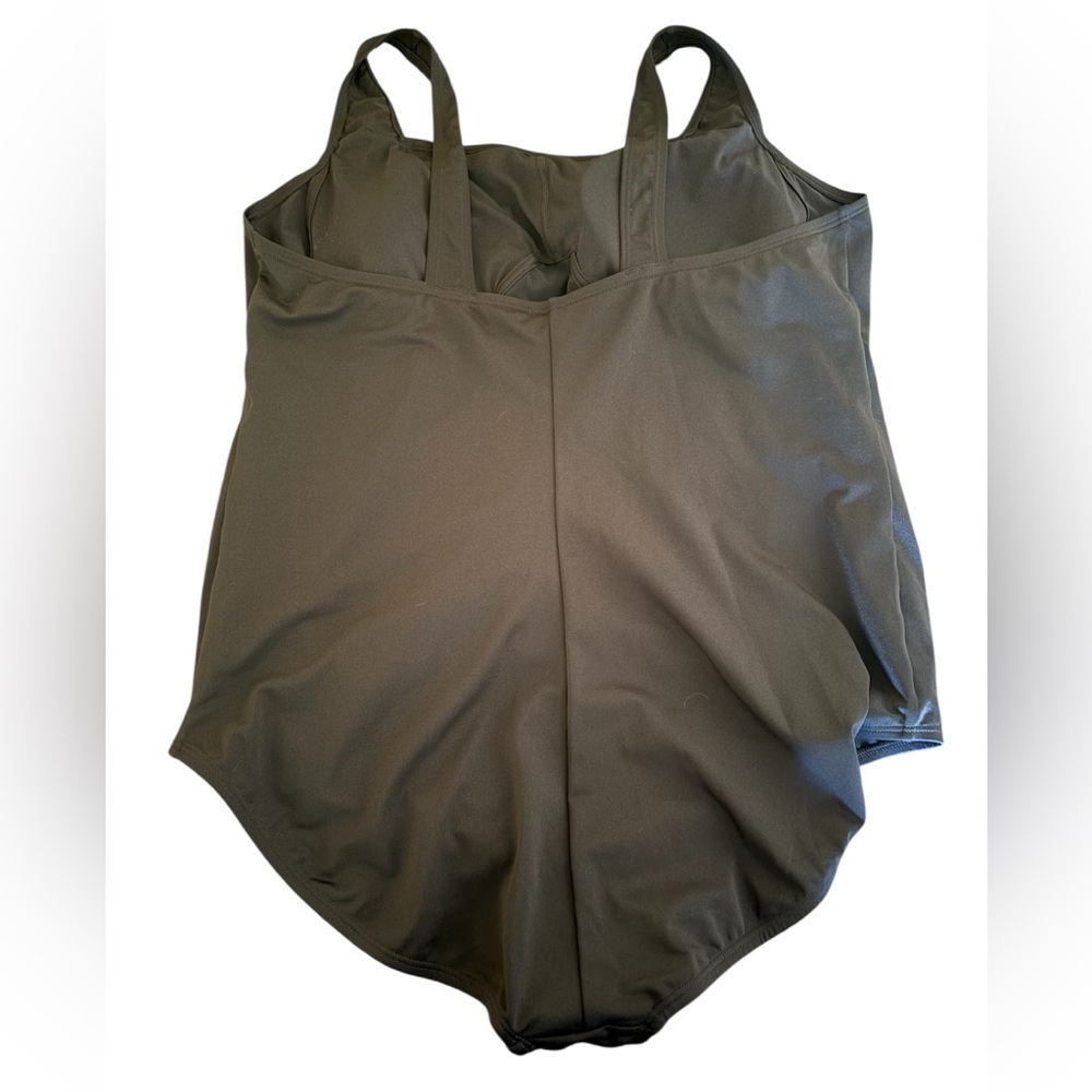 Speedo Endurance Black Shirred Women's Swimsuit Plus Size 24W - Picture 10 of 16